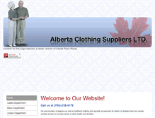 Tablet Screenshot of albertaclothing.com